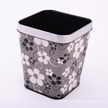 Fleur Design Cuir en cuir couvert Ouvert Dust Bin